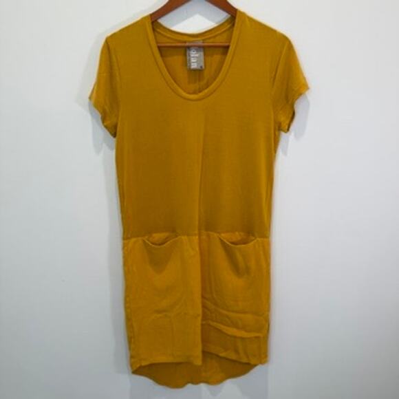 Dolan Anthropologie Short Sleeve Tunic Dress Size XS Yellow - Picture 3 of 14